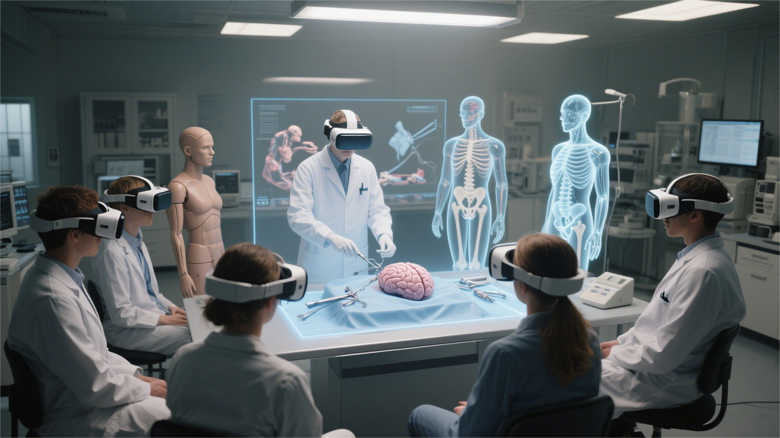 VR医学手术模拟场景图